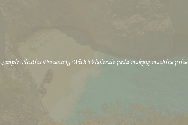 Simple Plastics Processing With Wholesale peda making machine price