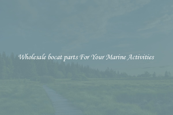Wholesale bocat parts For Your Marine Activities 