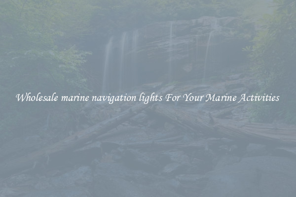 Wholesale marine navigation lights For Your Marine Activities 