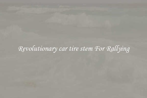 Revolutionary car tire stem For Rallying