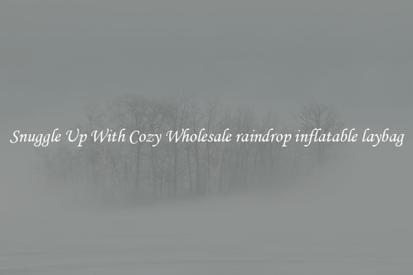 Snuggle Up With Cozy Wholesale raindrop inflatable laybag
