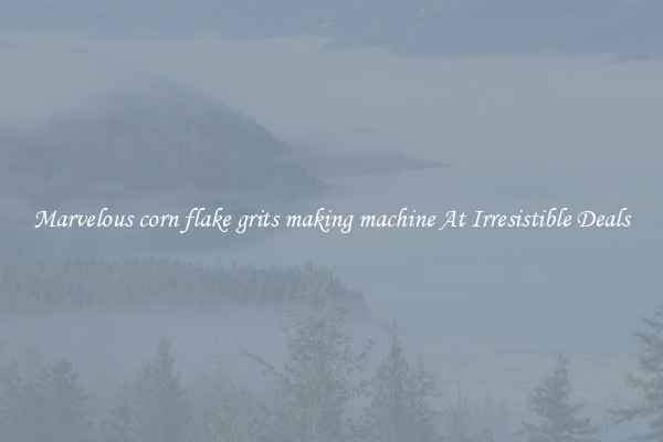 Marvelous corn flake grits making machine At Irresistible Deals