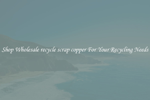 Shop Wholesale recycle scrap copper For Your Recycling Needs