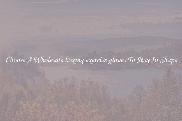 Choose A Wholesale boxing exercise gloves To Stay In Shape